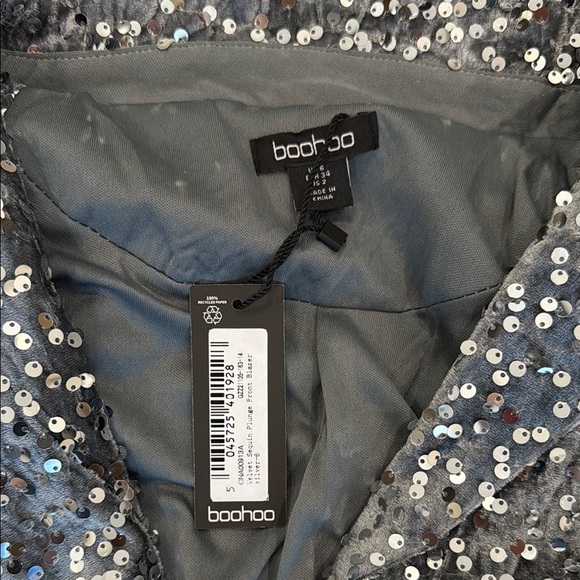 NWT Boohoo Sequin Flared Blazer Set - Picture 4 of 4